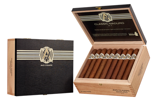 A box of cigars and a cigar case.