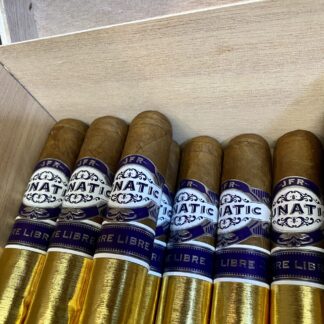 A box of natis cigars in the middle of its packaging.