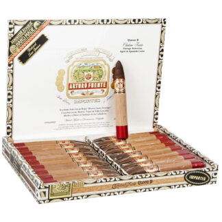 A box of cigars with the cigar in it.