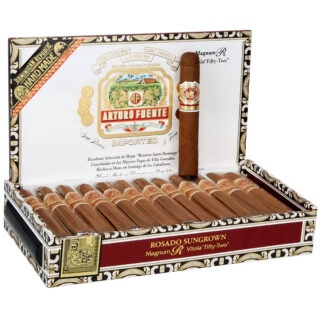 A box of arturo fuente cigars with the cigar logo on it.