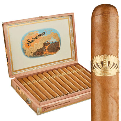 A box of sun grown cigars with the cigar in front.